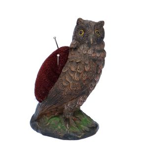 19th Century Franz Bergman Bronze Owl Pin Cushion