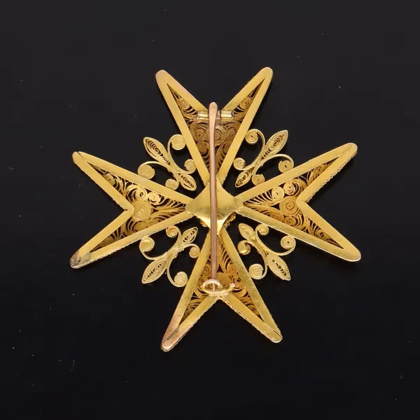 Early 20th Century 15ct Gold Brooch Pendant Necklace