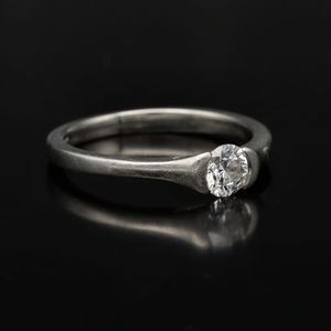 Platinum Round Brilliant Diamond Solitaire Ring