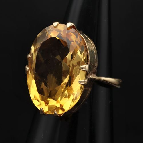 9ct Gold Citrine Ring image-3