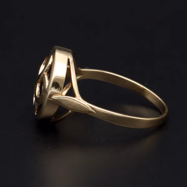 Unusual Gold Art Nouveau Style Ring