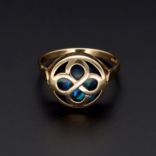 Unusual Gold Art Nouveau Style Ring