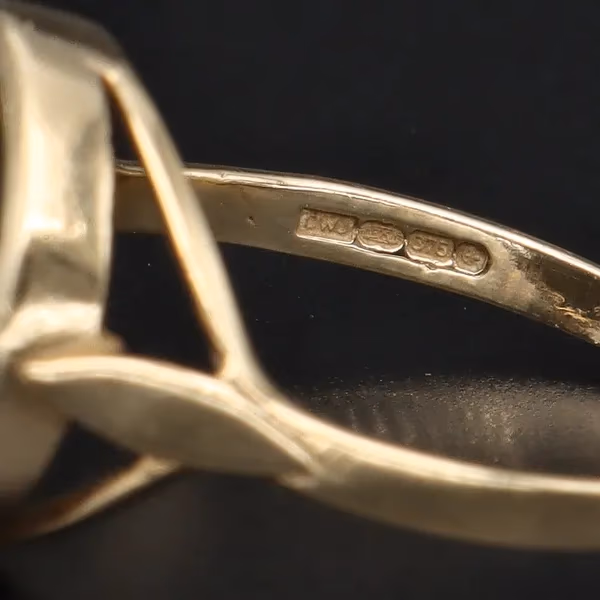 Unusual Gold Art Nouveau Style Ring