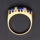 18ct Yellow Gold Sapphire & Diamond Ladies' Ring