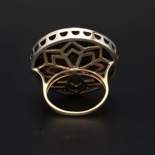 Art Deco 18ct Gold Diamond Ring image-5