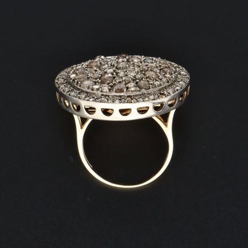 Art Deco 18ct Gold Diamond Ring image-6