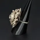 18ct White Gold French Old Cut Diamond Cluster Ring
