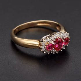 9ct Gold Ruby and Diamond Ring