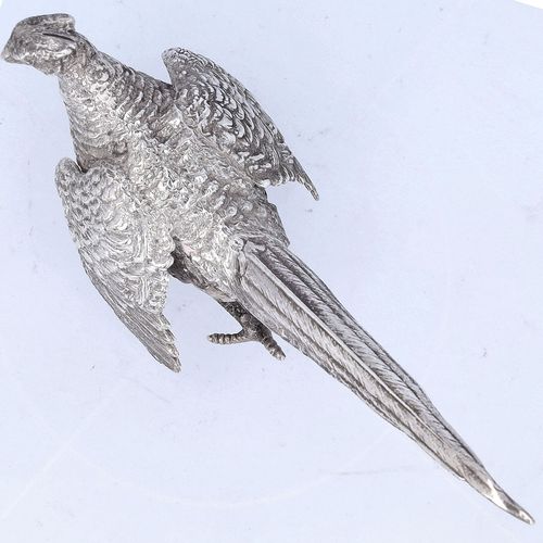 Mid 20th Century Cast Silver Model of a Pheasant image-2