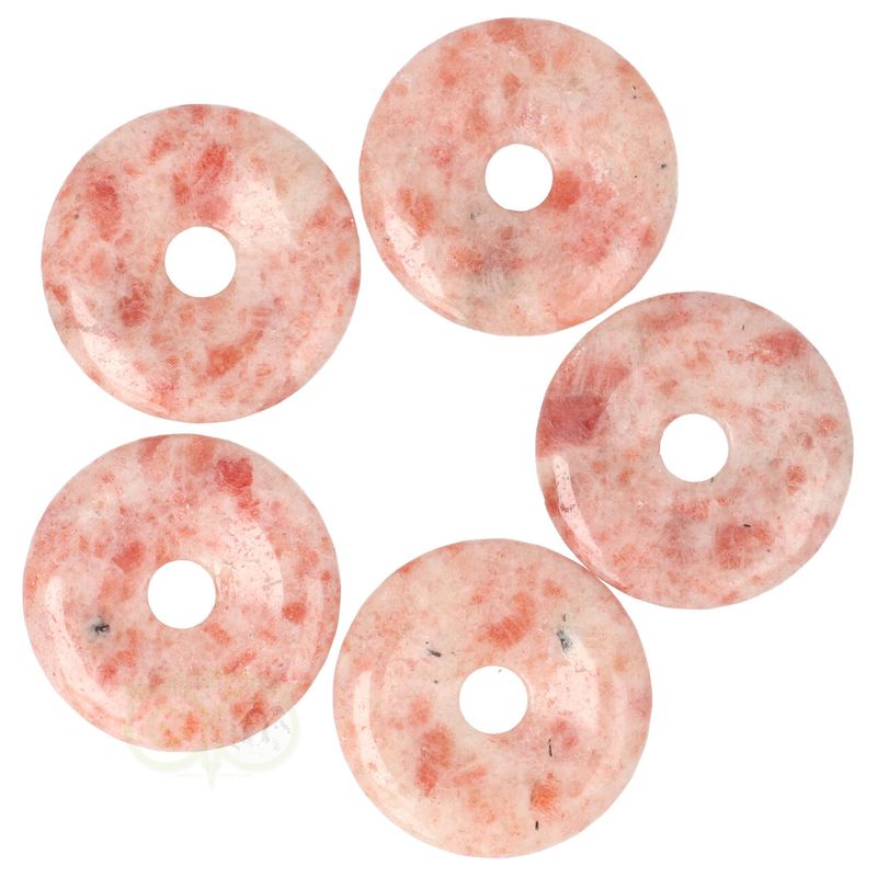 Zonnesteen Donut hanger - Pi- stones - donuts  | Edelstenen webwinkel - Webshop Danielle Forrer