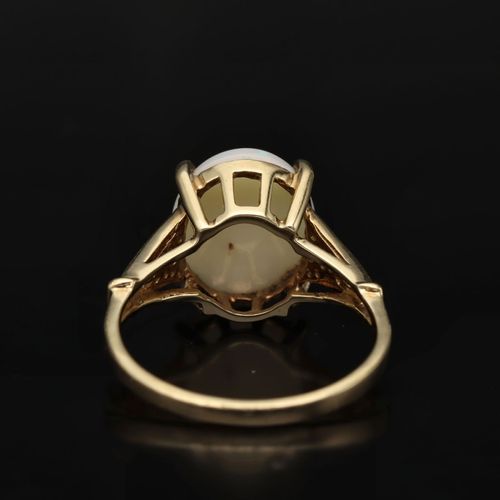 Gold Opal Diamond Ring image-5