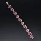 Sterling Silver & Enamel Double Leaf Bracelet
