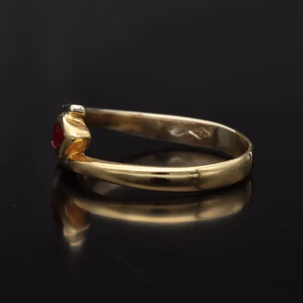 18ct Gold Ruby and Diamond Ring