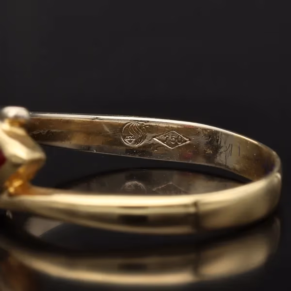 18ct Gold Ruby and Diamond Ring