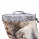 Scottish White Metal Mounted Dress Powder Horn