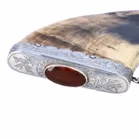 Scottish White Metal Mounted Dress Powder Horn