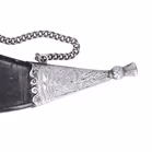 Scottish White Metal Mounted Dress Powder Horn