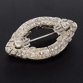 Art Deco Diamond Encrusted Clip
