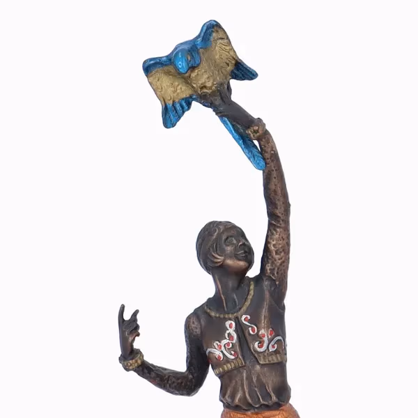 Bronze Cold Painted Dancing Figure by Paul Philippe