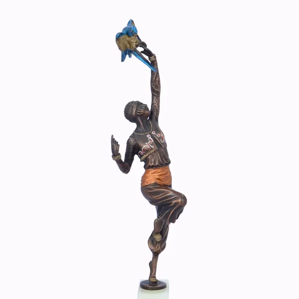 Bronze Cold Painted Dancing Figure by Paul Philippe