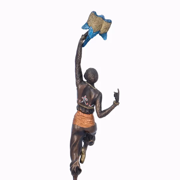 Bronze Cold Painted Dancing Figure by Paul Philippe