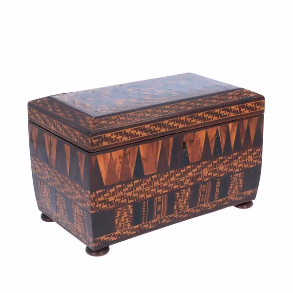 19th Century Tunbridge Ware Tea Caddy