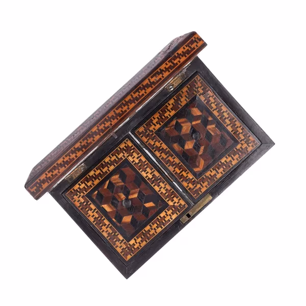 19th Century Tunbridge Ware Tea Caddy
