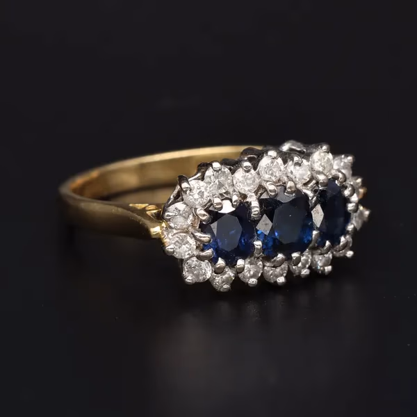 18ct Gold Sapphire and Diamond Ring
