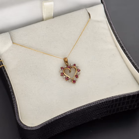 Diamond and Ruby Pendant