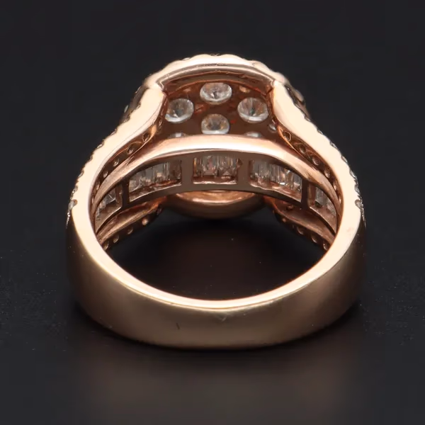 9ct Rose Gold Diamond Encrusted Ring