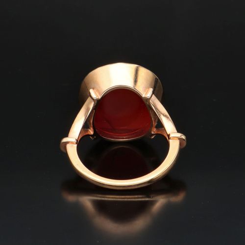 Georgian Intaglio 15ct Rose Gold ‘Strength From Above’ Ring image-5