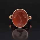 Georgian Intaglio 15ct Rose Gold ‘Strength From Above’ Ring