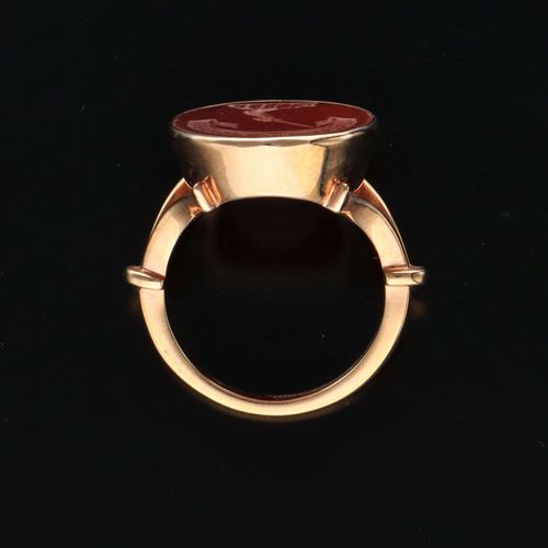 Georgian Intaglio 15ct Rose Gold ‘Strength From Above’ Ring image-6