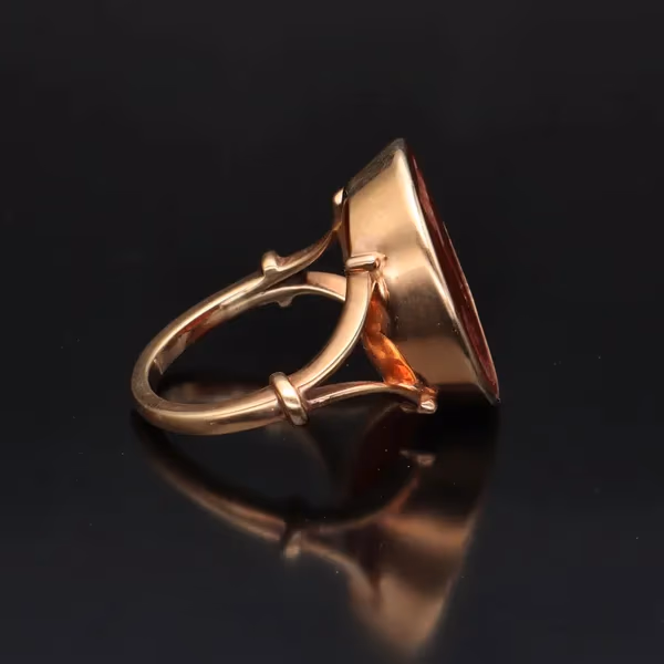 Georgian Intaglio 15ct Rose Gold ‘Strength From Above’ Ring