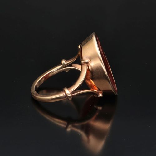 Georgian Intaglio 15ct Rose Gold ‘Strength From Above’ Ring image-4