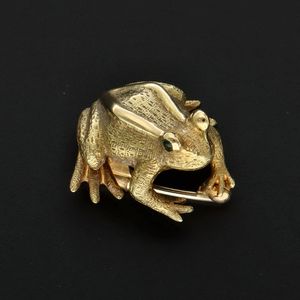 18ct Gold and Emerald Frog Brooch