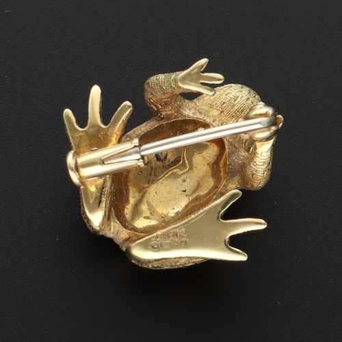 18ct Gold and Emerald Frog Brooch image-6