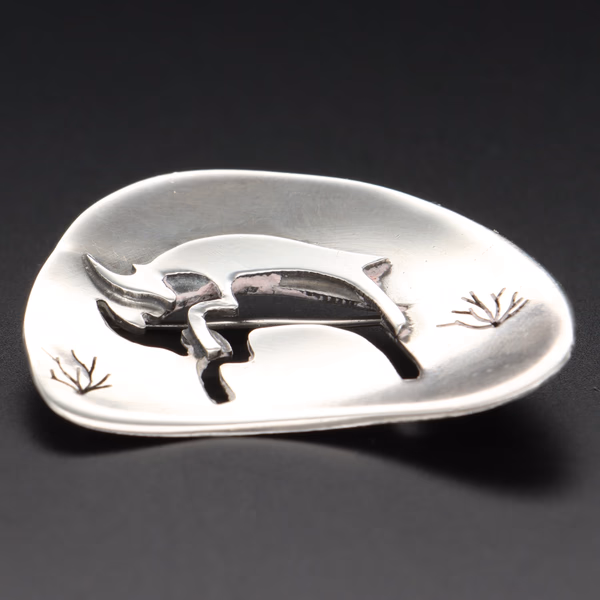 Vintage Ulrich Sterling Silver Gazelle Brooch