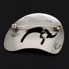 Vintage Ulrich Sterling Silver Gazelle Brooch