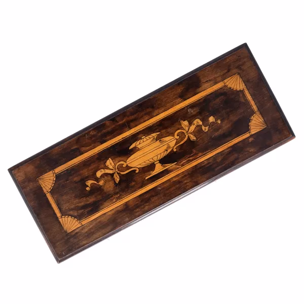 19th Century Inlaid Walnut Ladies Glove Box