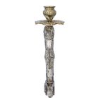 Pair of Brass Military Sword Candlesticks