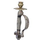 Pair of Brass Military Sword Candlesticks