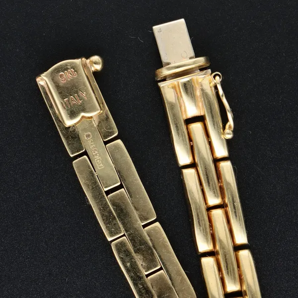 9ct Gold and Diamond Bracelet