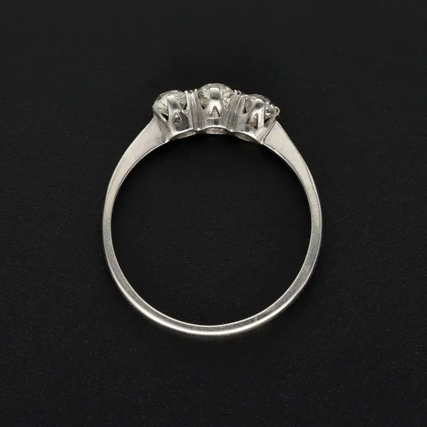 Antique Platinum Old Cut Diamond Ring