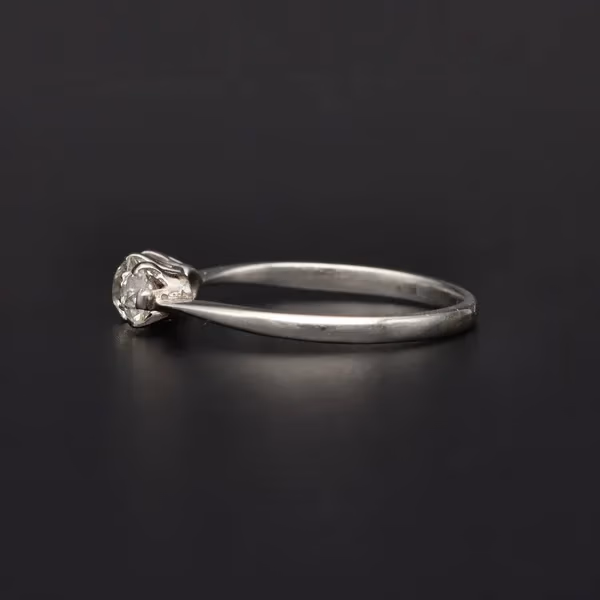 Antique Platinum Old Cut Diamond Ring