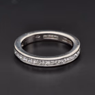 Platinum Boucheron Princess Cut Diamond Full Eternity Band