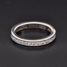 Platinum Boucheron Princess Cut Diamond Full Eternity Band