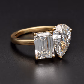New 18ct Gold Lab Diamond Ring