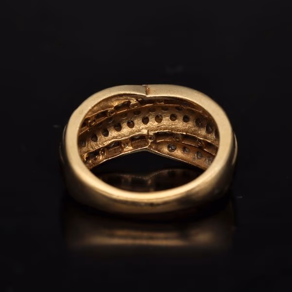 9ct Gold Champagne Diamond Ring