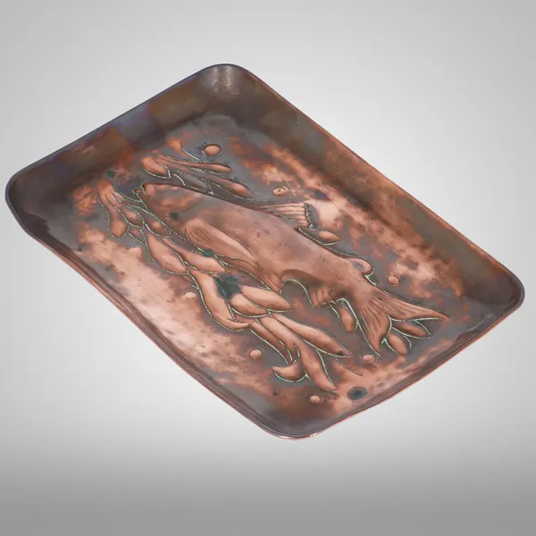 Arts and Crafts Newlyn Small Copper Fish Tray